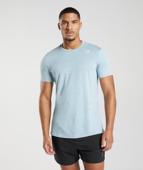 Men's Gymshark Arrival T-Shirts Light Blue | CA D78A65